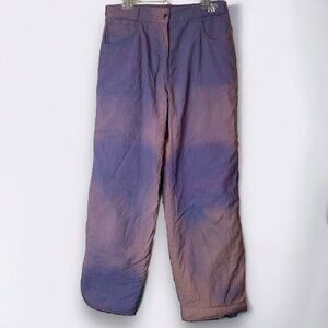 Belfe Ski Pants Size 16 Purple Chino Fit Hidden Gathered Ankle Straight Leg Pant